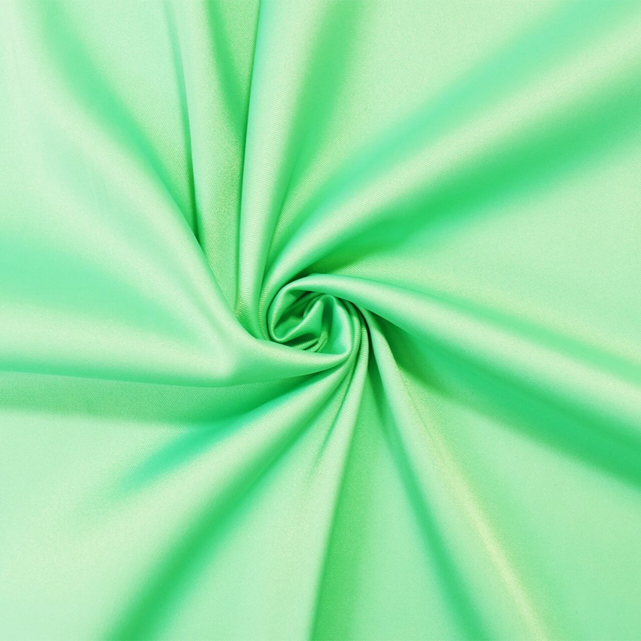 Light Green Poly Stretch Spandex Lamour Solid Satin Woven Fabric By the Yard